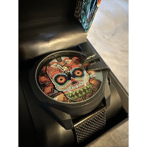 Ed Hardy Day Of The Dead Watch New In Box Skull Face Link Band Vibes For Days main image 4